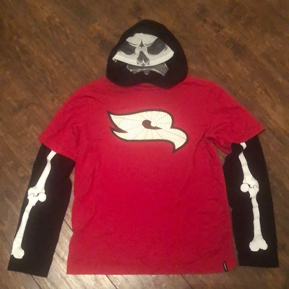 Boys Tony Hawk half-mask hooded tee